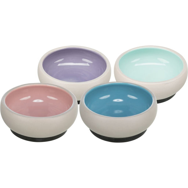Keramiknäpfe in Pastellfarben im 4er Set