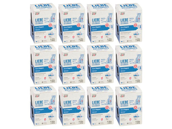 naturaCat cibo umido stufato di manzo, 4 x 85g