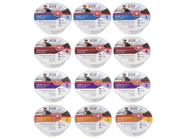 naturaCat cibo umido stufato Multipack, 12 x 85g