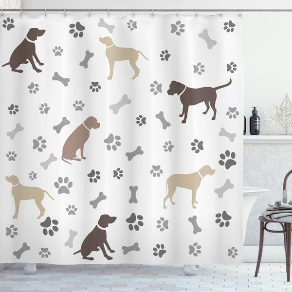 Tenda da doccia con stampe di simpatici animali
