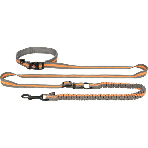 Joggingleine, 1,33–1,80 m/20 mm, grafit/papaya