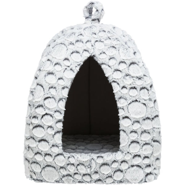 Höhle Mila, Plüsch, 32 × 42 × 32 cm, weiss-grau