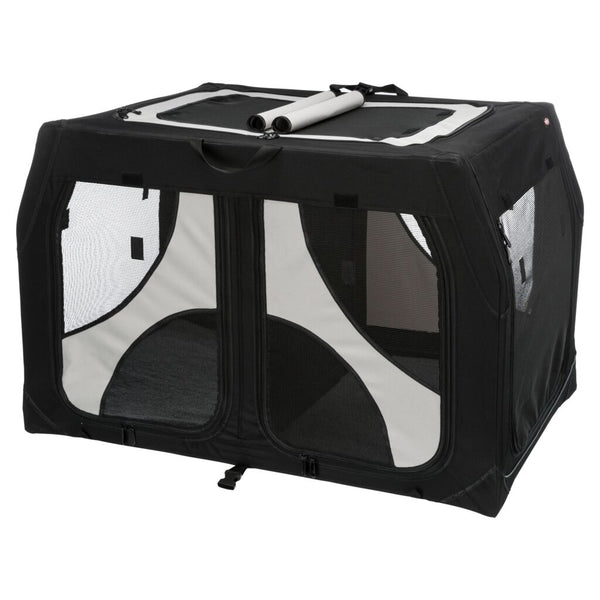 Mobile Kennel Vario Double, S: 91 × 60 × 61/57 cm, schwarz/grau