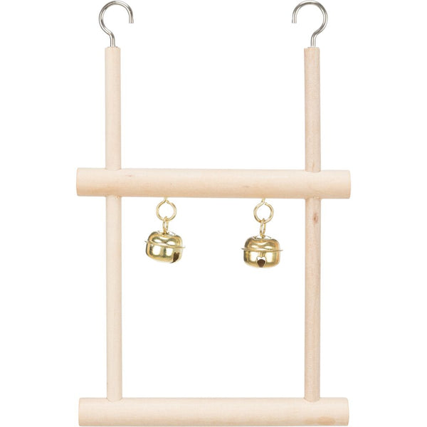 Trapezschaukel, doppelt, mit Glocke/Schelle, Holz