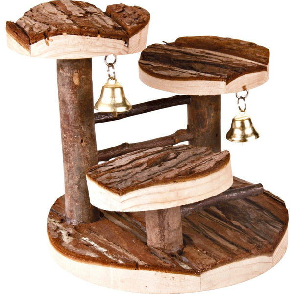 Klettergerüst mit Glocke, Hamster, Rindenholz, ø 14×14 cm