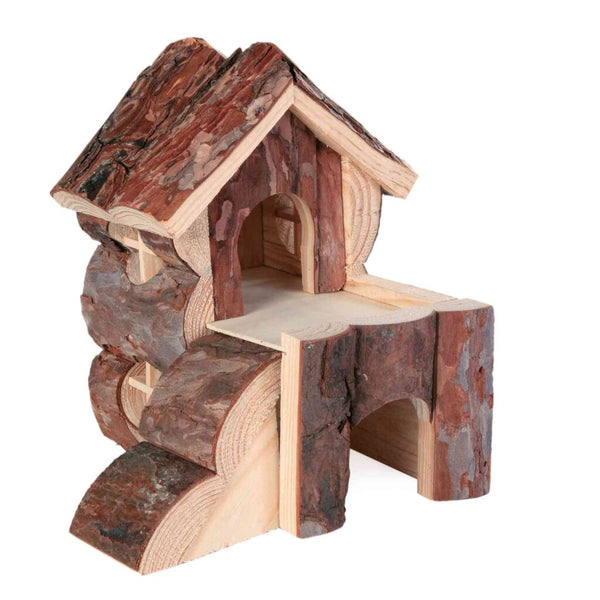 Haus Bjork, Mäuse, Rindenholz, 15×15×16 cm