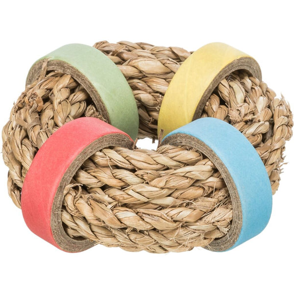 4x Seegras Ring mit Papierringen