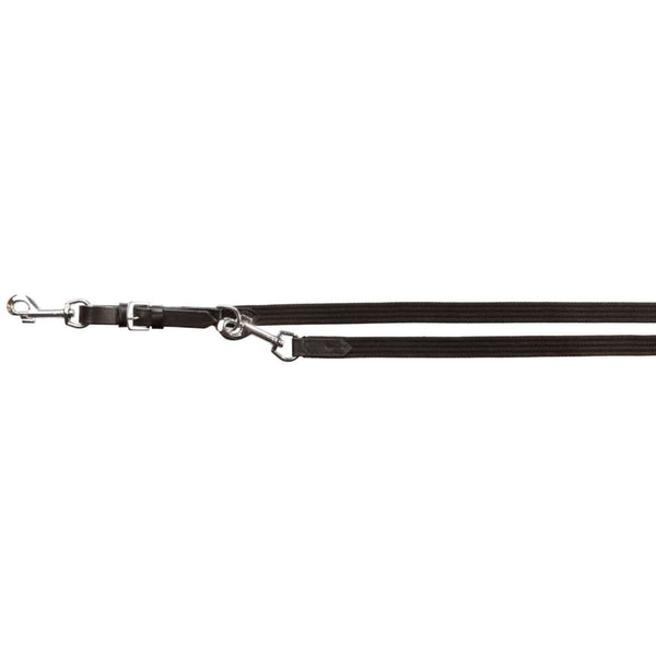 Active V-Leine, Zügelgurt/Leder, schwarz
