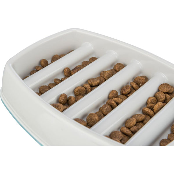 4x Slow Feeding Napf, 0,25l/21×14 cm, grau