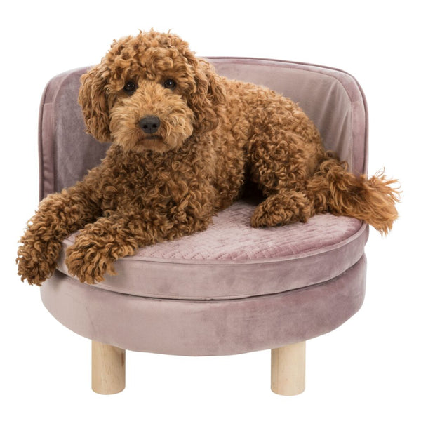 Sofa Livia, rund, ø 48 × 40 cm, altrosa