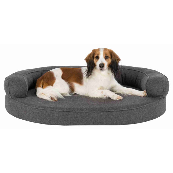 Sofa Florentina, oval, 110 × 85 cm, grau
