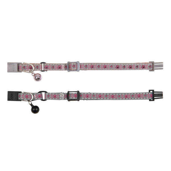 Junior Kätzchenhalsband, reflektierend, Blümchen im 4er Set