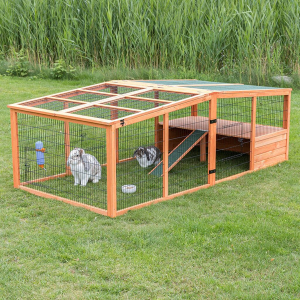 Trixie natura Freilaufgehege mit Abdeckung, Holz