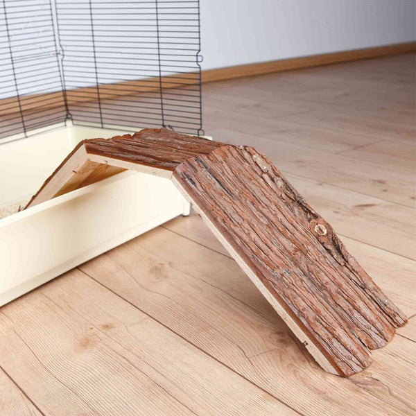 Käfigbrücke, Zwergkaninchen, Rindenholz, 63×18×15 cm